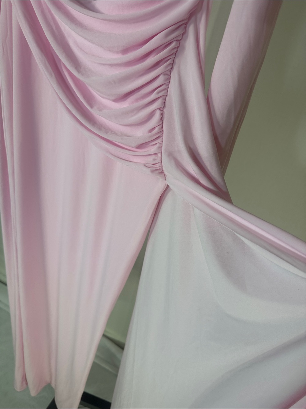 CLUB L LONDON PINK RUCHED MAXI DRESS US 10 - Picture 6 of 12